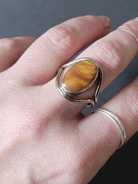 Vintage Taxco Mexico Sterling Silver Ring - 8